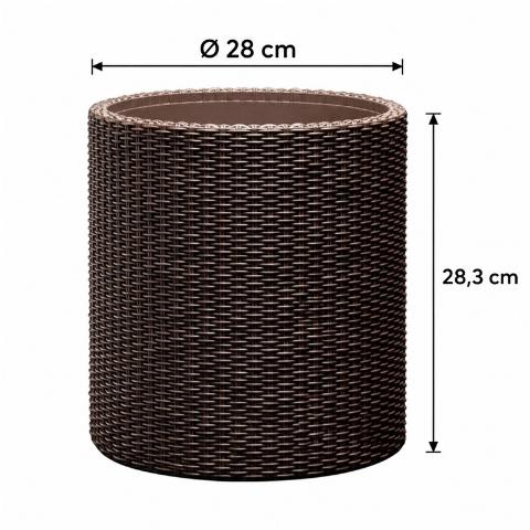 ΓΛΑΣΤΡΑ KETER RATTAN CYLINDER S ΚΑΦΕ