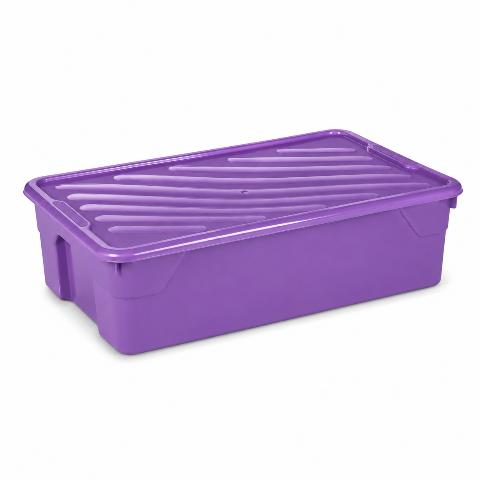 ΚΟΥΤΙ ΑΠΟΘ/ΣΗΣ ΠΛΑΣΤ.55LT ΧΡΩΜ.ΜΕ ΚΑΠΑΚΙ ΜΟΒ