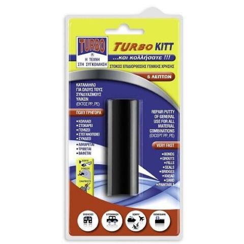 ΚΟΛΛΑ EPOXY ΠΛΑΣΤΕΛΙΝΗ TURBO KITT  60ΓΡ