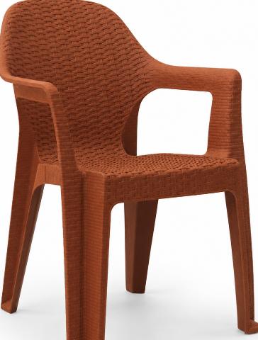 ΚΑΡΕΚΛΑ ΠΛΑΣΤΙΚΗ ΜΕ ΜΠΡΑΤΣΑ ΠΟΛΥΘΡΟΝΑ RATTAN ΚΑΦΕ ANOIXTO VIOSARP